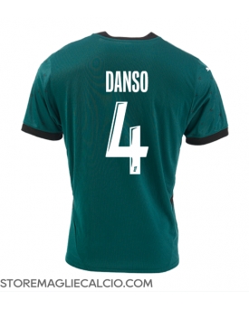 RC Lens Kevin Danso #4 Maglia Gara Trasferta Repliche 2024-25